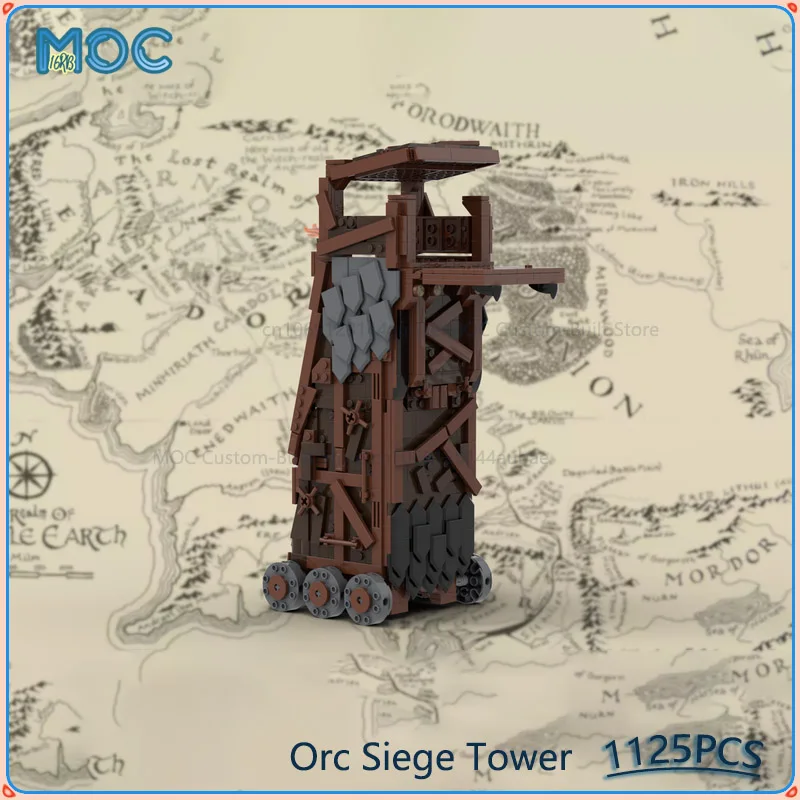 Модель Orc Siege Tower MOC, строительные блоки, сделай сам, сборка кирпичей, креативные развивающие кольца, коллекция, игрушки, подарки, 1125 шт.
Модель Orc Siege Tower MOC, строительные блоки, сделай сам, сборка кирпичей, креативные развивающие кольца, коллекция, игрушки, подарки, 1125 шт.
