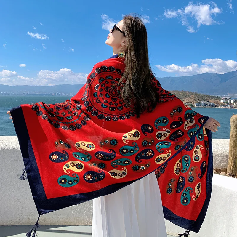 New Summer Elegant Women Silk Scarf Beach Wrap Shawl Vintage Red Print Lady Sunscreen Bandana Long Foulard Femme Hijab
New Summer Elegant Women Silk Scarf Beach Wrap Shawl Vintage Red Print Lady Sunscreen Bandana Long Foulard Femme Hijab