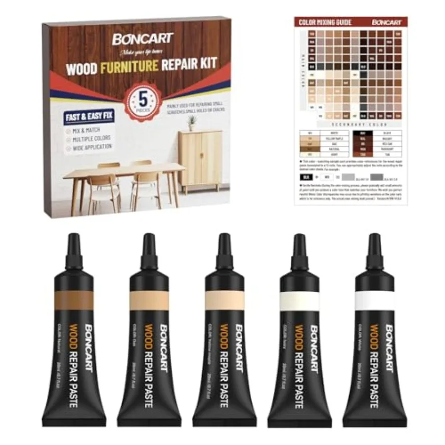 Wood Furniture Repair Kit, Wood Touch up Fillers, Repair Scratches, Cracks, Paint Chips, and Nail Holes on Furniture, Floors, D
Wood Furniture Repair Kit, Wood Touch up Fillers, Repair Scratches, Cracks, Paint Chips, and Nail Holes on Furniture, Floors, D