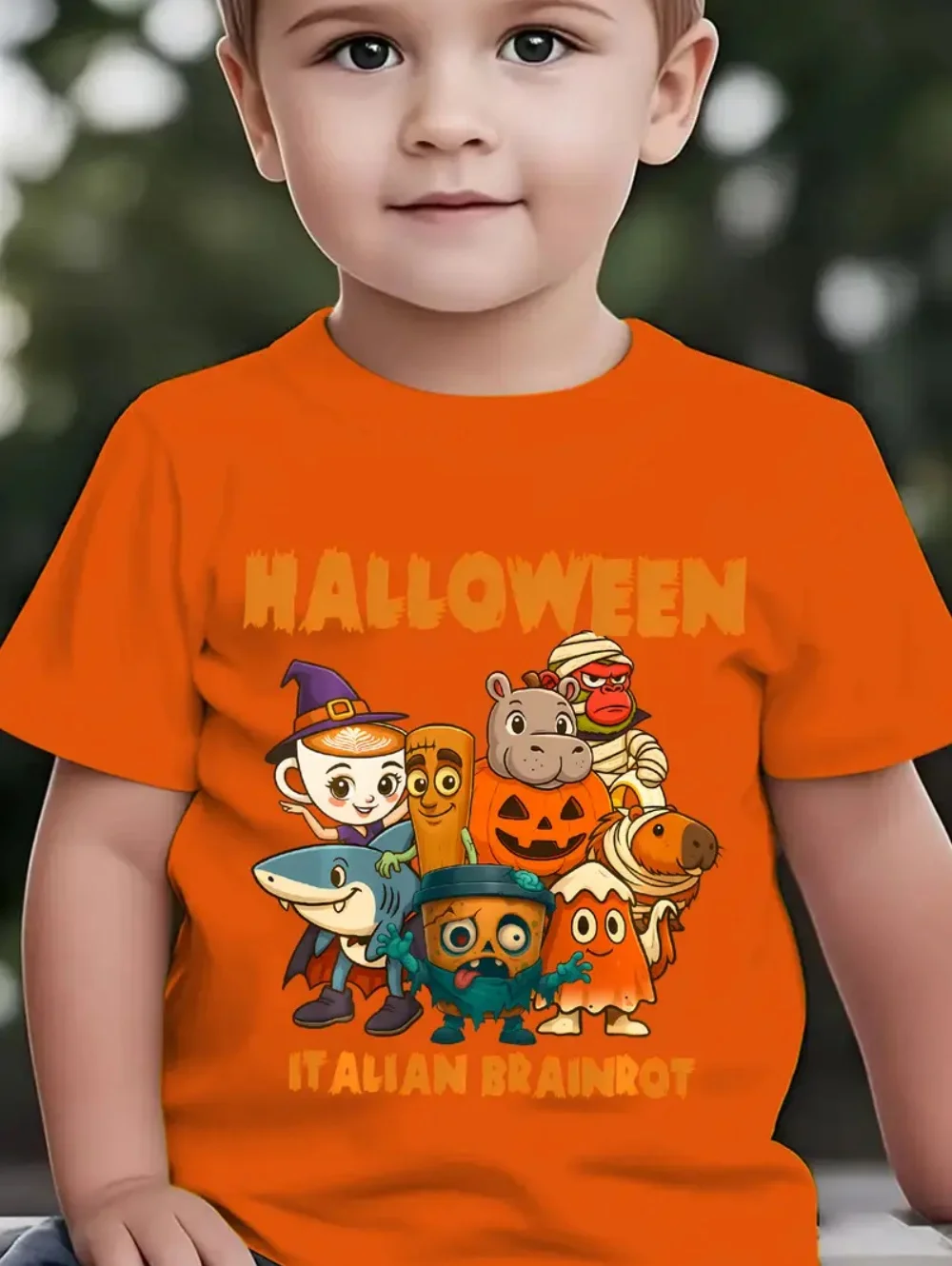 Italian Brainrot Funny Halloween Print Child T-Shirt Kid Tee Shirt Round Neck Boy Tshirt Summer Short Sleeve Children's Clothing
Italian Brainrot Funny Halloween Print Child T-Shirt Kid Tee Shirt Round Neck Boy Tshirt Summer Short Sleeve Children's Clothing