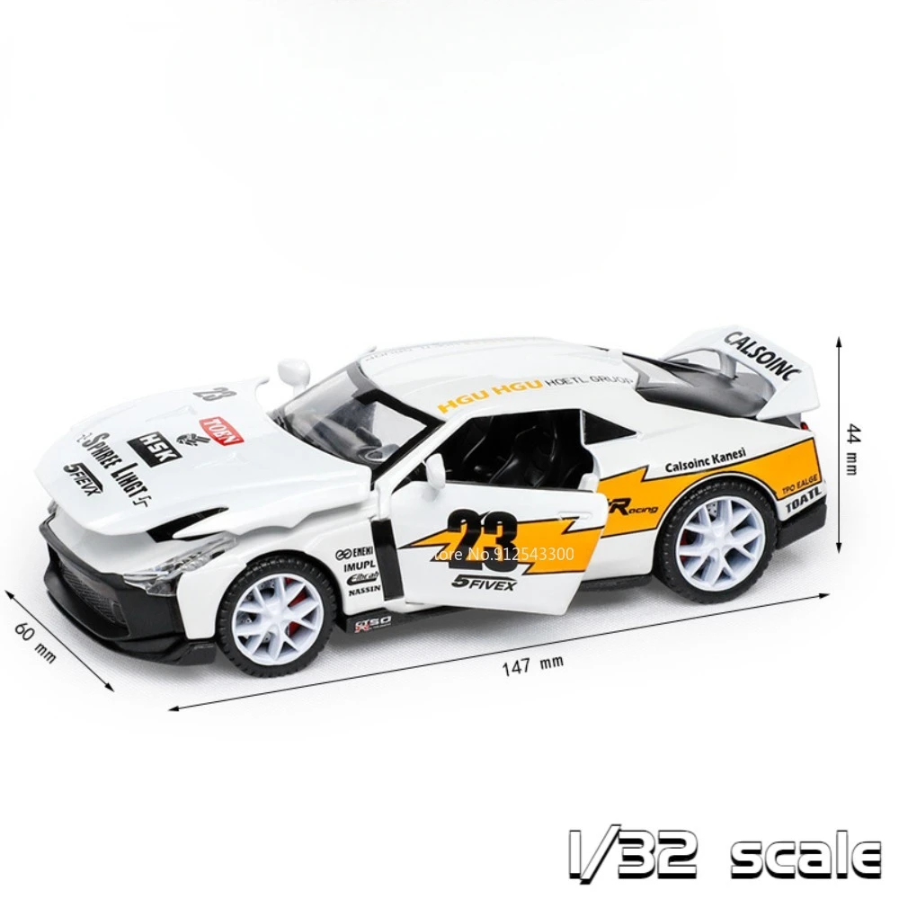 Масштаб 1/32 GTR Racing #23, модель игрушечного автомобиля, литый под давлением, со звуком, модель автомобиля, игрушки, подарки на день рождения для мальчиков
Масштаб 1/32 GTR Racing #23, модель игрушечного автомобиля, литый под давлением, со звуком, модель автомобиля, игрушки, подарки на день рождения для мальчиков