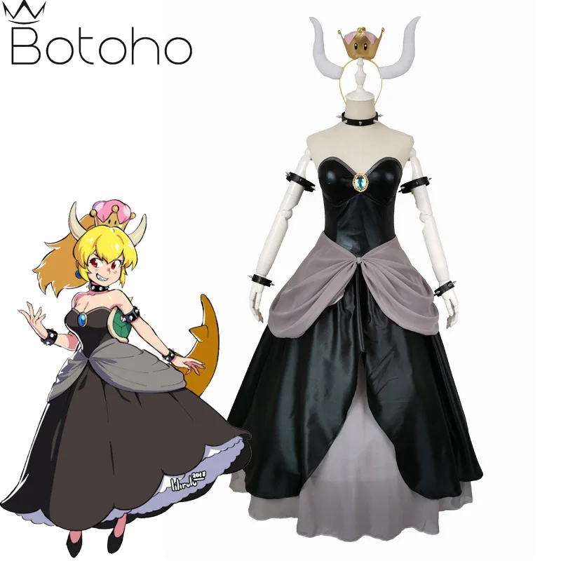 Anime Bowsette Princess Cosplay Costume Women Sexy Dress Horns Turtle Shell Suit Demon Witch Uniform Halloween Perform Costumes
Anime Bowsette Princess Cosplay Costume Women Sexy Dress Horns Turtle Shell Suit Demon Witch Uniform Halloween Perform Costumes