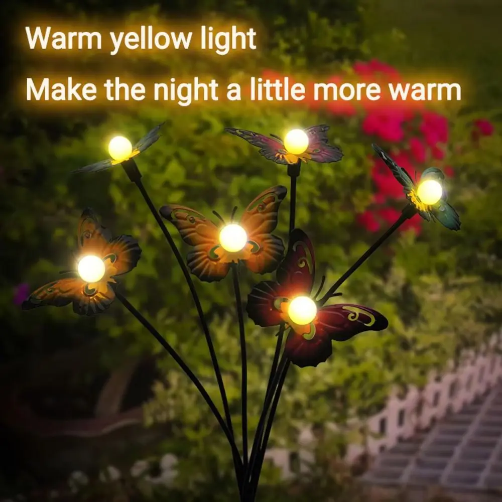 6/8 Head Butterfly Bobble Swing Light Waterproof Color Changing Butterfly Solar Garden Lights Smart Sensor Realistic
6/8 Head Butterfly Bobble Swing Light Waterproof Color Changing Butterfly Solar Garden Lights Smart Sensor Realistic