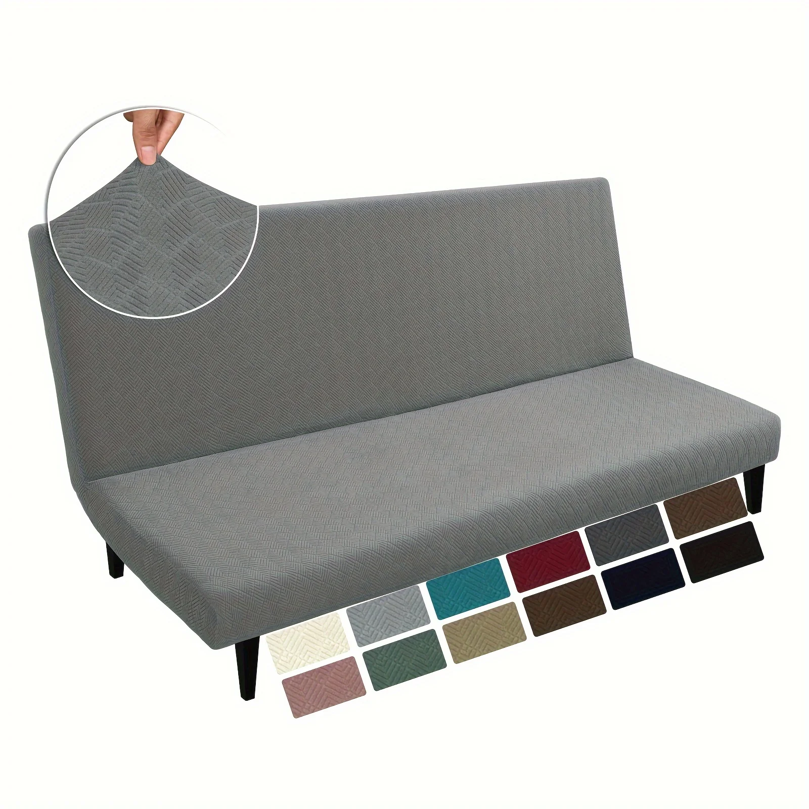 Modern Glam Futon Slipcover, Stretch Polyester Spandex Sofa Bed Cover, Elastic Closure, Non-Slip, Washable, Fits Armless 3-Seate
Modern Glam Futon Slipcover, Stretch Polyester Spandex Sofa Bed Cover, Elastic Closure, Non-Slip, Washable, Fits Armless 3-Seate