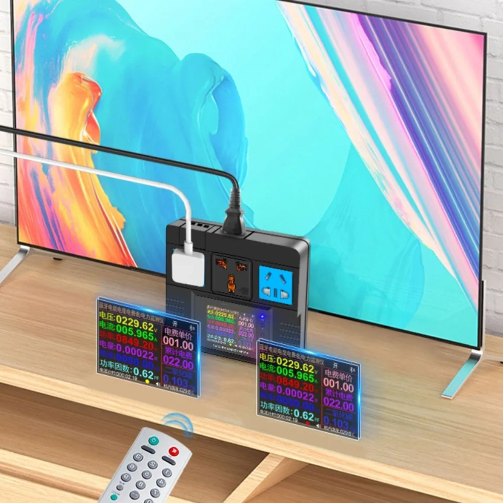 AC85~265V Electricity Measure Smart Control Programmable Digital Display Household Socket Creative Power Detector Monitor