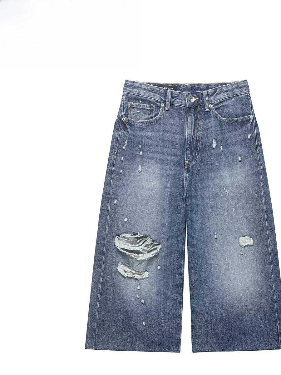 ZARK Casual Denim orts Women's Spring New Sle Decorative Hole Middle Waist ort Pants Loose Fit l Waist Button Clo...
ZARK Casual Denim orts Women's Spring New Sle Decorative Hole Middle Waist ort Pants Loose Fit l Waist Button Clo...