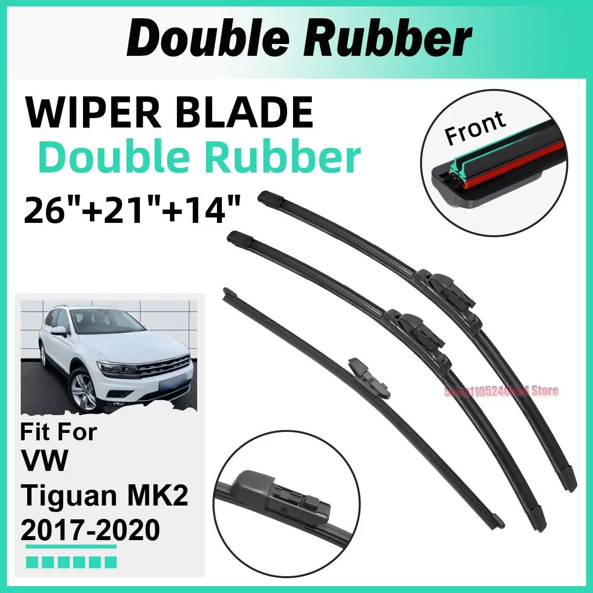 Double Rubber Car Wiper Blades For VW Tiguan MK2 2017-2020 Front Windshield Wipers Rubber Car Accessories 2017 2018 2019 2020
Double Rubber Car Wiper Blades For VW Tiguan MK2 2017-2020 Front Windshield Wipers Rubber Car Accessories 2017 2018 2019 2020