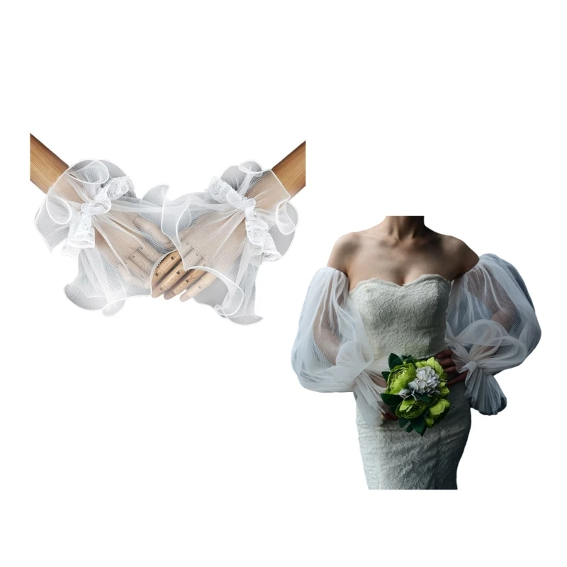 Detachable Bridal Puff Sleeves Wedding Removable Long Sleeves White Handmade Elegant Wedding Bridal Arm Decorations
Detachable Bridal Puff Sleeves Wedding Removable Long Sleeves White Handmade Elegant Wedding Bridal Arm Decorations