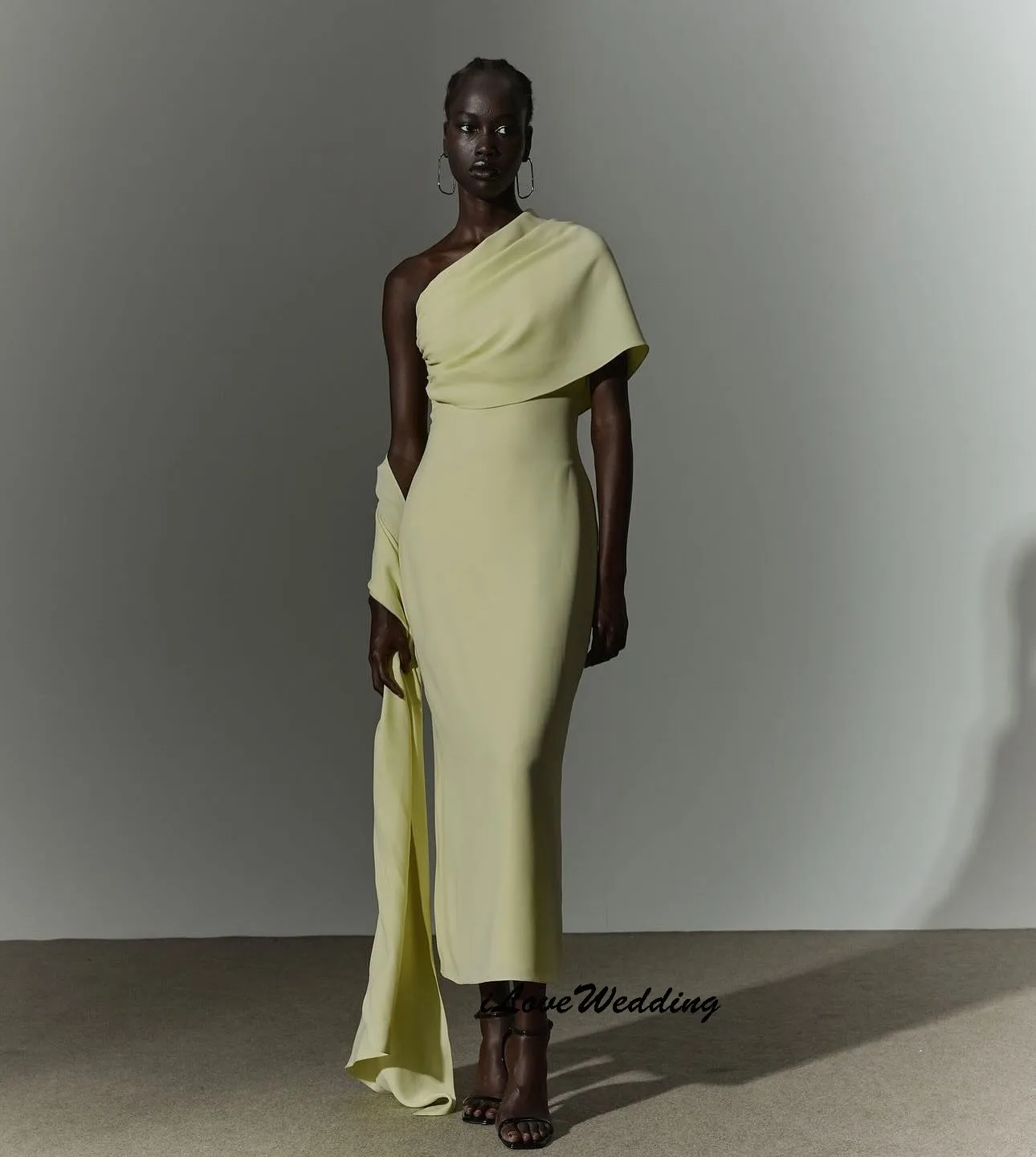 Yellow-Green One Shoulder Evening Dresses Mermaid Elegant Woman Party Dress Ruched Ribbons Tea-Length Cocktail Dress Customized
Yellow-Green One Shoulder Evening Dresses Mermaid Elegant Woman Party Dress Ruched Ribbons Tea-Length Cocktail Dress Customized