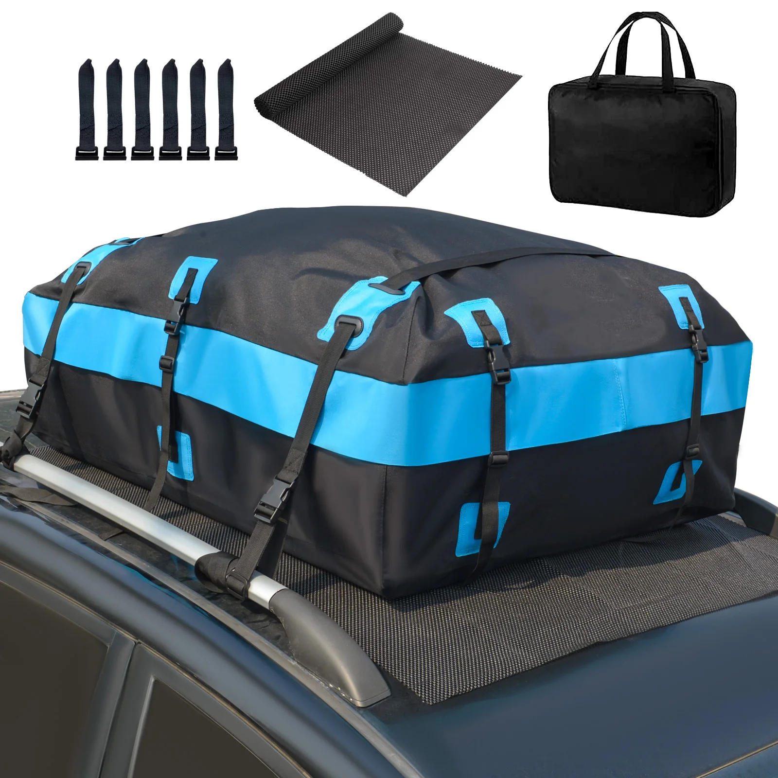 Full Set Car Roof Bag Waterproof Luggage Cargo Carrier Universal Travel Camping Storage Cube Bag w/Anti-slip Mat for 2-4 People
Full Set Car Roof Bag Waterproof Luggage Cargo Carrier Universal Travel Camping Storage Cube Bag w/Anti-slip Mat for 2-4 People