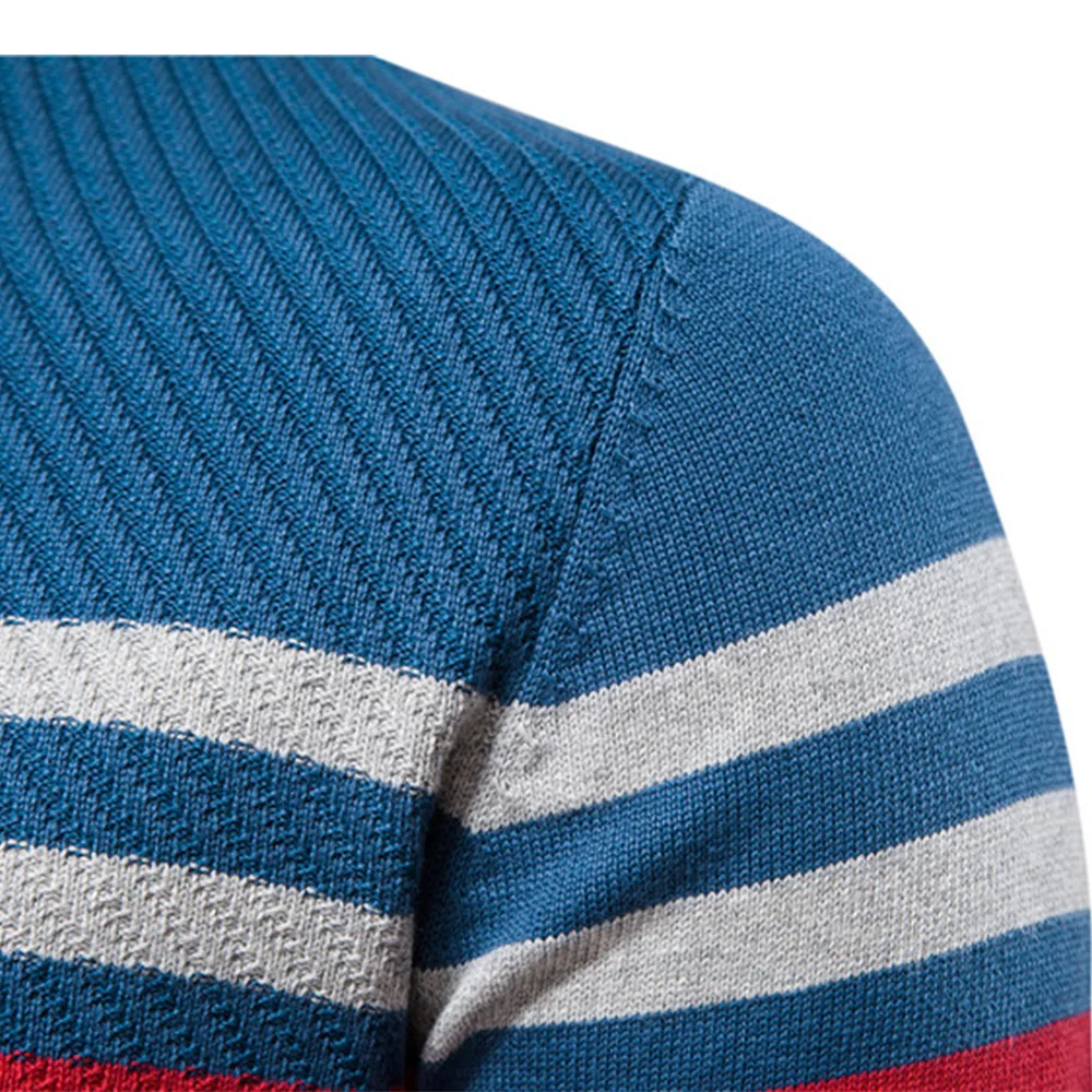 Spring And Autumn Stripe Contrast Casual US Size Men's Personalized Trendy Knitted Base Sweater
Spring And Autumn Stripe Contrast Casual US Size Men's Personalized Trendy Knitted Base Sweater