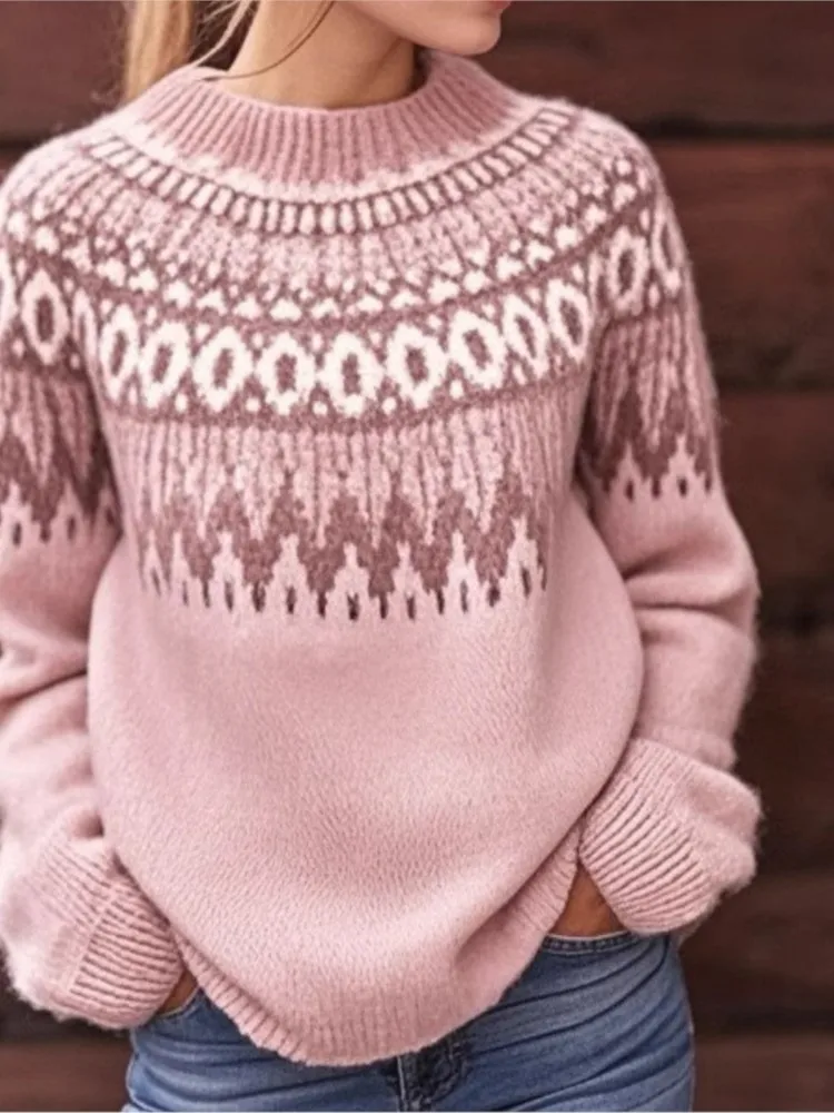 Женский новый модный свободный пуловер с круглым вырезом с принтом, трикотаж, свитер с цветными блоками, осень-зима, повседневные свитера с длинными рукавами, топ
Женский новый модный свободный пуловер с круглым вырезом с принтом, трикотаж, свитер с цветными блоками, осень-зима, повседневные свитера с длинными рукавами, топ