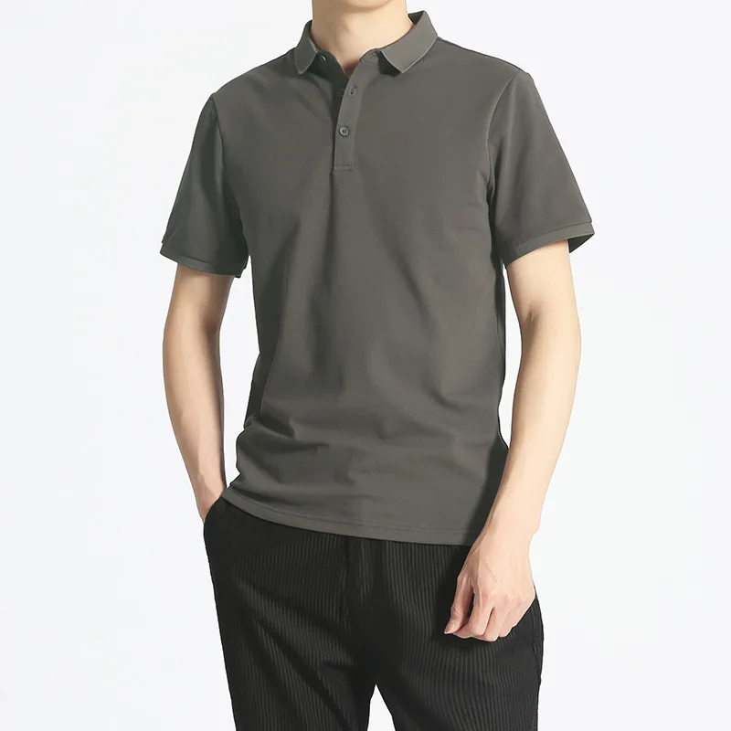 Pure Color Commuter Men's Shirt Casual Short Sleeve Collared T-Shirt Youth Leisure Business New Season Gray Spring 2026
Pure Color Commuter Men's Shirt Casual Short Sleeve Collared T-Shirt Youth Leisure Business New Season Gray Spring 2026