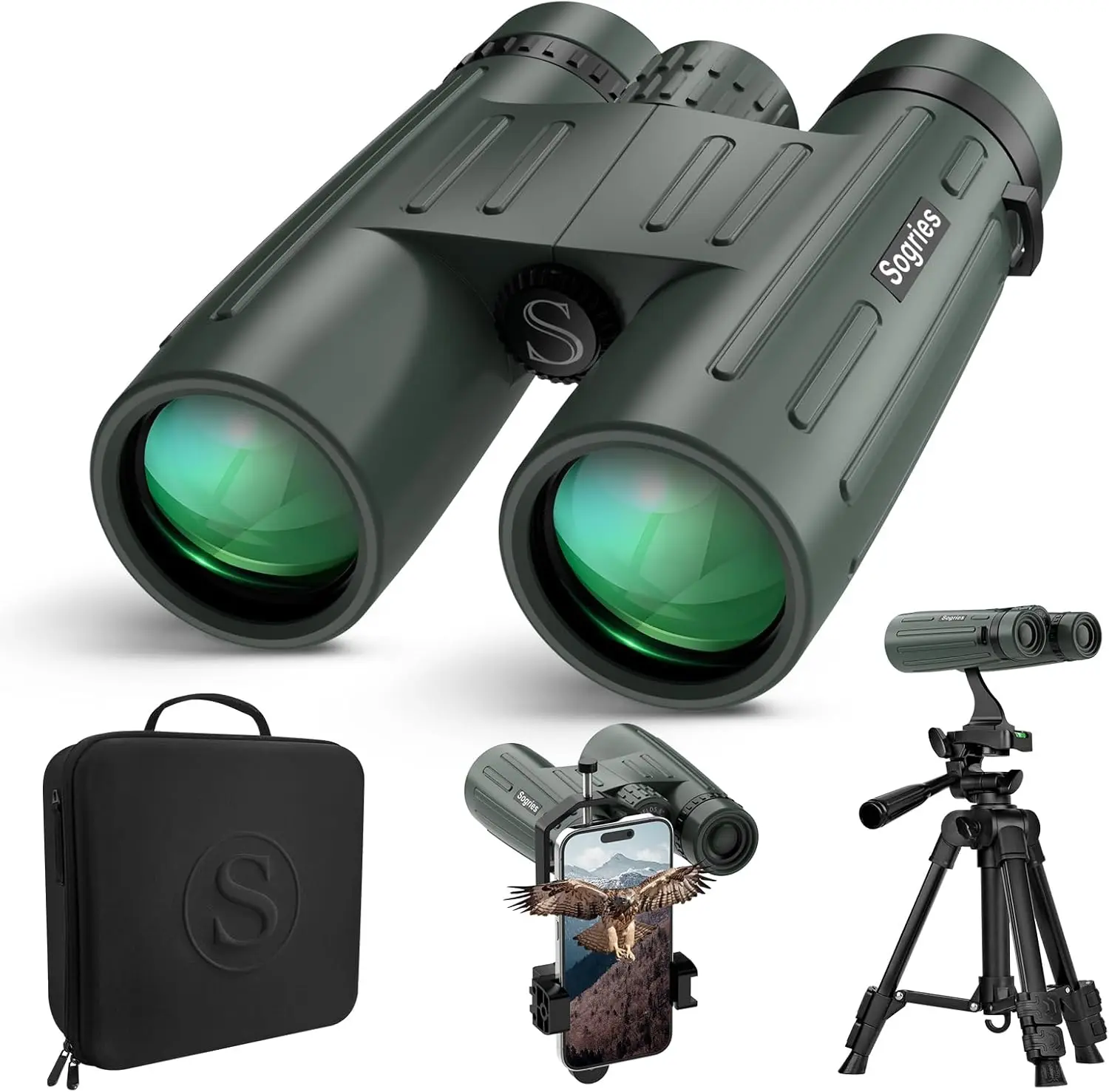 14x45 Binoculars for Adults High Powered with Phone Adapter & Tripod
14x45 Binoculars for Adults High Powered with Phone Adapter & Tripod