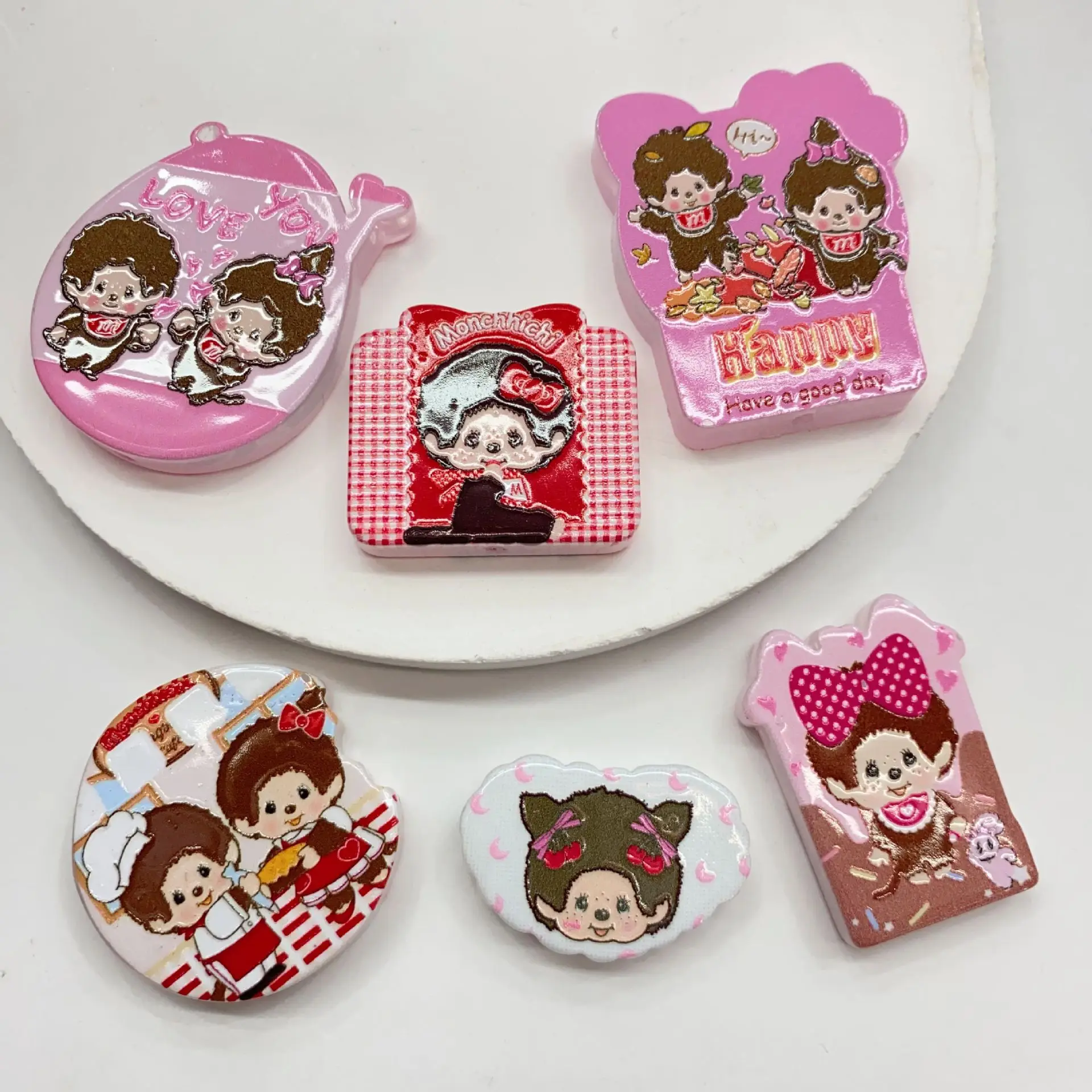 20pcs for Monqiqi with holes printed double-sided relief character beads for DIY Pen mobile phone chain bag hanger car keychain
20pcs for Monqiqi with holes printed double-sided relief character beads for DIY Pen mobile phone chain bag hanger car keychain