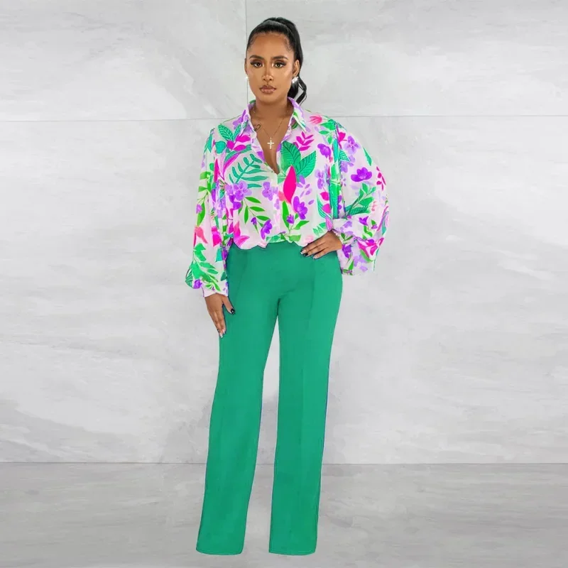 Женский костюм с цветочным принтом KEXU, комплект из двух предметов: рубашка с длинным рукавом и широкие брюки, спортивный костюм, лето 2024
Женский костюм с цветочным принтом KEXU, комплект из двух предметов: рубашка с длинным рукавом и широкие брюки, спортивный костюм, лето 2024