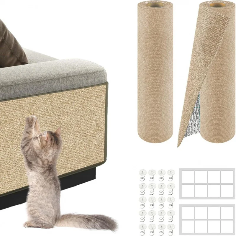 【2 Pcs Cat Scratching Mat】Self-Adhesive & Trimmable Furniture Protector, Anti-Scratch Sofa Cover for Cats
【2 Pcs Cat Scratching Mat】Self-Adhesive & Trimmable Furniture Protector, Anti-Scratch Sofa Cover for Cats