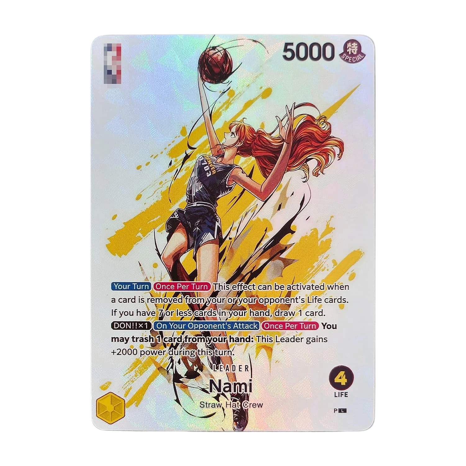One Piece Nami Leader Card English Version Holographic Foil Texture Perfect Condition DIY Premium Anime Collection Card
One Piece Nami Leader Card English Version Holographic Foil Texture Perfect Condition DIY Premium Anime Collection Card