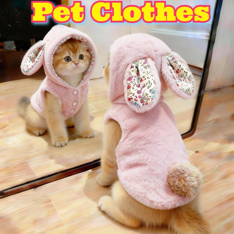 Luxury Warm Fleece Lined Hooded Pet Sweater Cats Dogs Adorable Floral Bunny Print Cotton Winter Thermal Apparel Animal Clothing
Luxury Warm Fleece Lined Hooded Pet Sweater Cats Dogs Adorable Floral Bunny Print Cotton Winter Thermal Apparel Animal Clothing