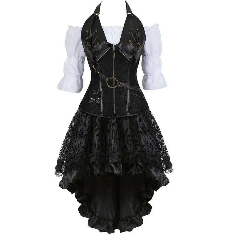 corset dress skirt 3 piece leather corset steampunk pirate lingerie bustiers corsetto irregular burlesque plus size black brown
corset dress skirt 3 piece leather corset steampunk pirate lingerie bustiers corsetto irregular burlesque plus size black brown