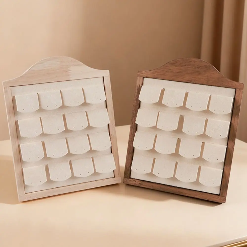 Vertical Wooden Jewelry Tray Large Capacity Standing Jewelry Display Tray Rings Storage Box Jewelry Display Holder