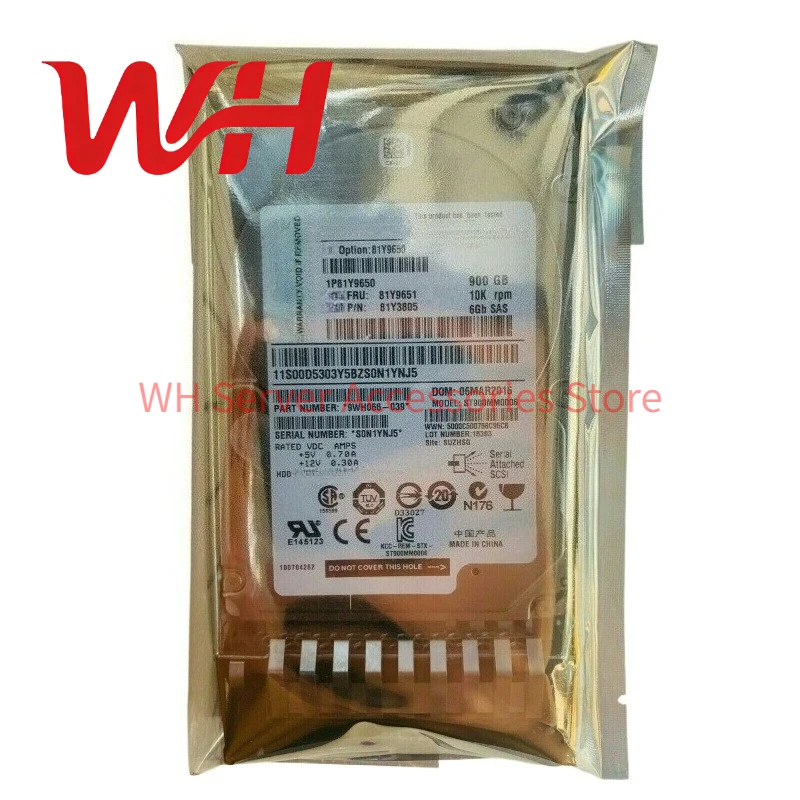 for IBM 81Y9650 81Y9651 900G 10K 16MB SAS SFF X3650M2 M3 M4 2.5" Server HDD Internal Hard Disk Drive
for IBM 81Y9650 81Y9651 900G 10K 16MB SAS SFF X3650M2 M3 M4 2.5" Server HDD Internal Hard Disk Drive