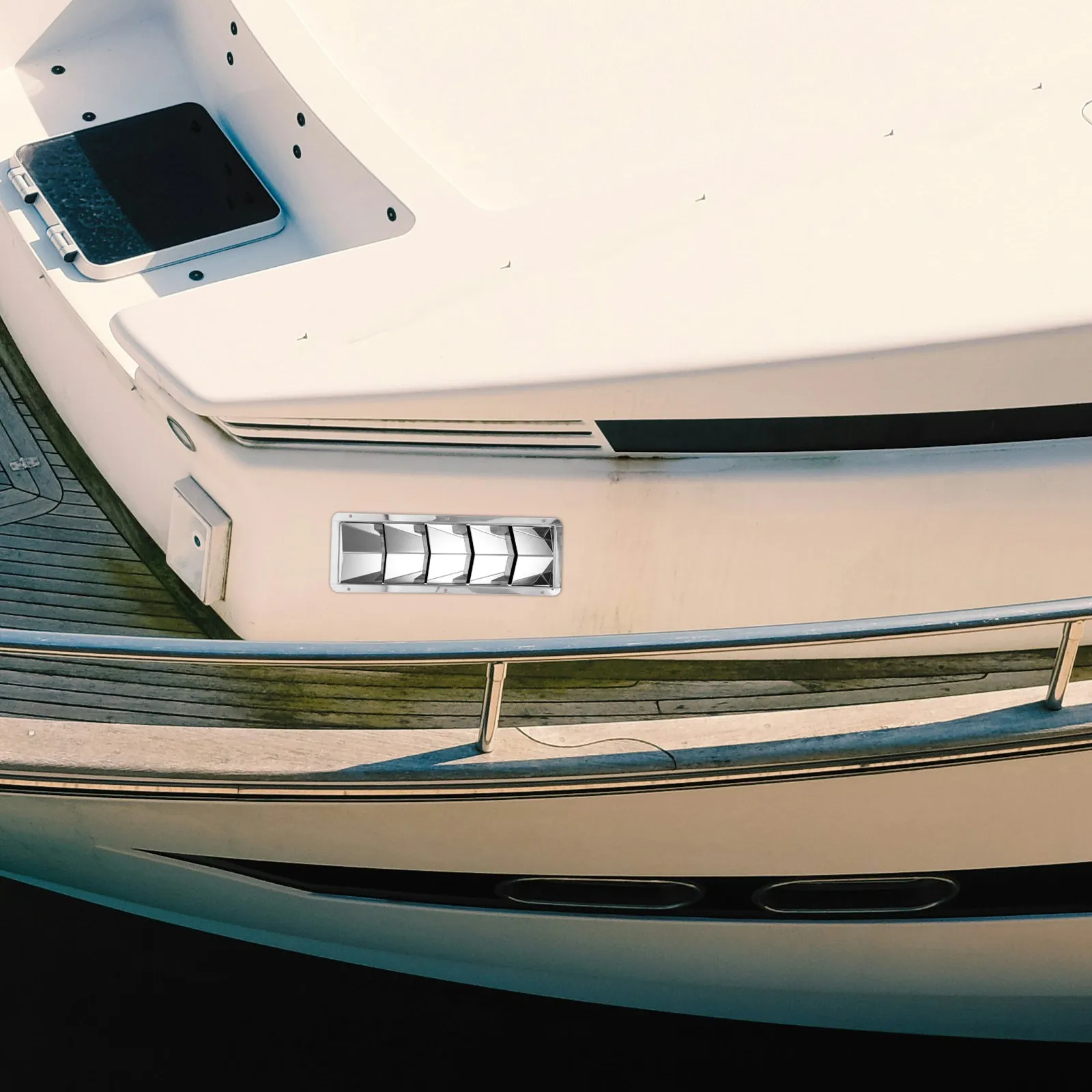 Marine Vent Cover Stainless Steel Louvered Ventilation Grille 12.7x4.3x1.1 Inches Boat Engine Compartment Airflow Exhaust Vent
Marine Vent Cover Stainless Steel Louvered Ventilation Grille 12.7x4.3x1.1 Inches Boat Engine Compartment Airflow Exhaust Vent