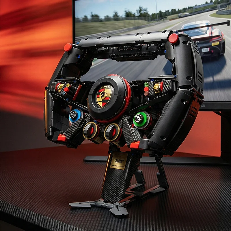 Formula racing steering wheel building blocks mechanical MOC assembled sports car model mobile phone holder creative adult gift
Formula racing steering wheel building blocks mechanical MOC assembled sports car model mobile phone holder creative adult gift
