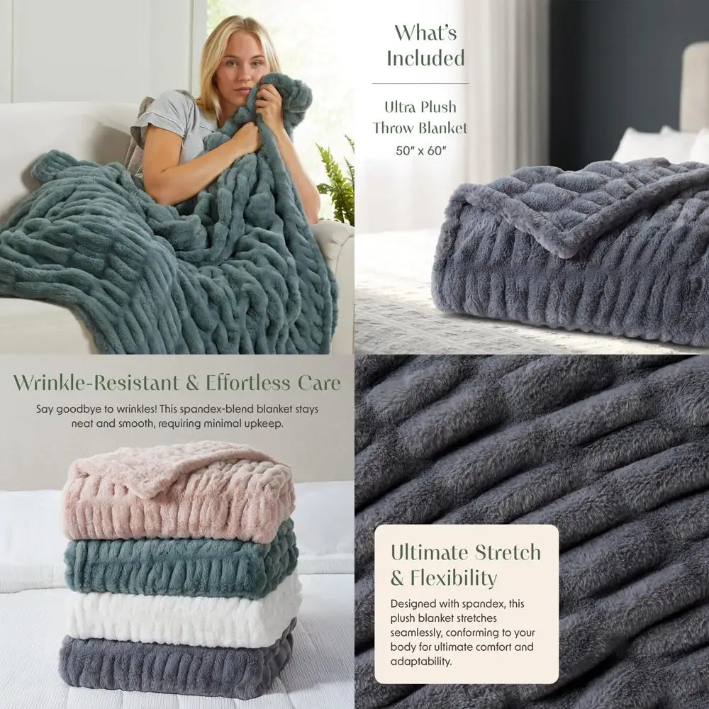Cozy Plush Faux Fur Throw Blanket | Luxurious Grey Couch Cover | Lily Collection Grey
Cozy Plush Faux Fur Throw Blanket | Luxurious Grey Couch Cover | Lily Collection Grey