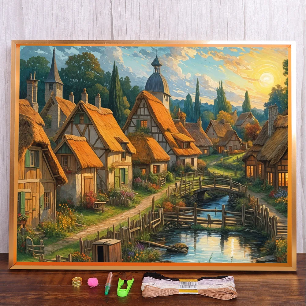 Scenery Old Town Printed Fabric 11CT Cross-Stitch Set Embroidery DMC Threads Craft Handmade Painting Hobby Gift Magic Stamped
Scenery Old Town Printed Fabric 11CT Cross-Stitch Set Embroidery DMC Threads Craft Handmade Painting Hobby Gift Magic Stamped