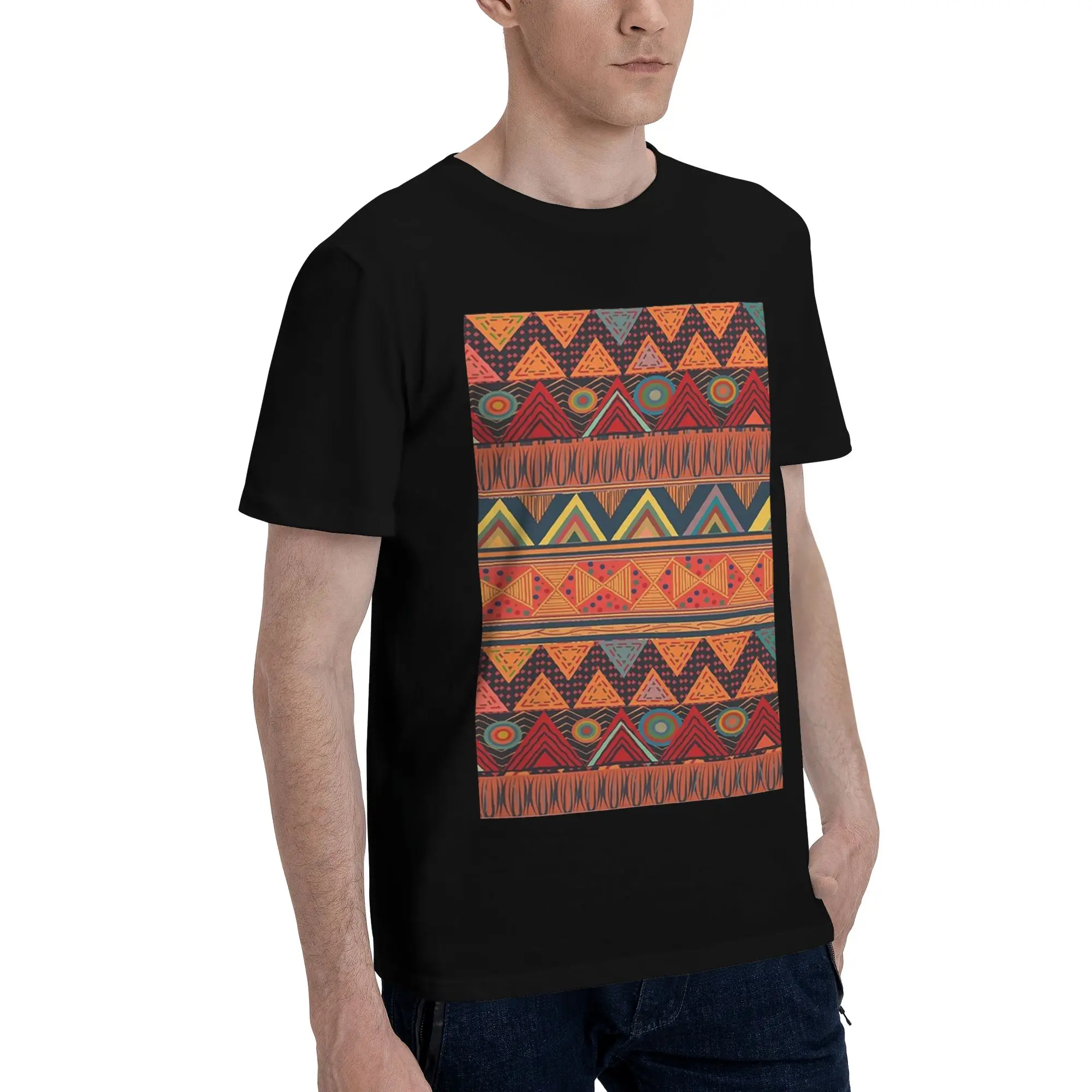 Мужская футболка в этническом стиле (землятые цвета), футболки большого размера, мужские хлопковые футболки с круглым вырезом, короткие летние мужские футболки
Мужская футболка в этническом стиле (землятые цвета), футболки большого размера, мужские хлопковые футболки с круглым вырезом, короткие летние мужские футболки