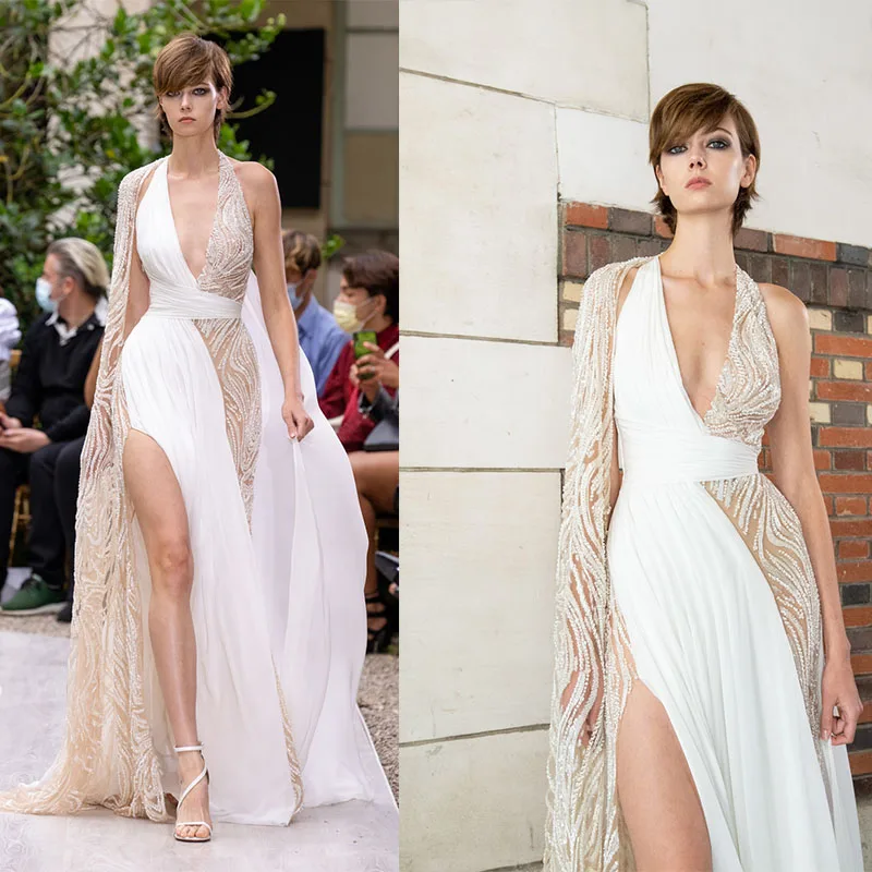 L462 Customized Zuhair Murad V neck Chiffon Sexy فساتين السهرة vestidos de fiesta فساتين سهره evening dresses
L462 Customized Zuhair Murad V neck Chiffon Sexy فساتين السهرة vestidos de fiesta فساتين سهره evening dresses