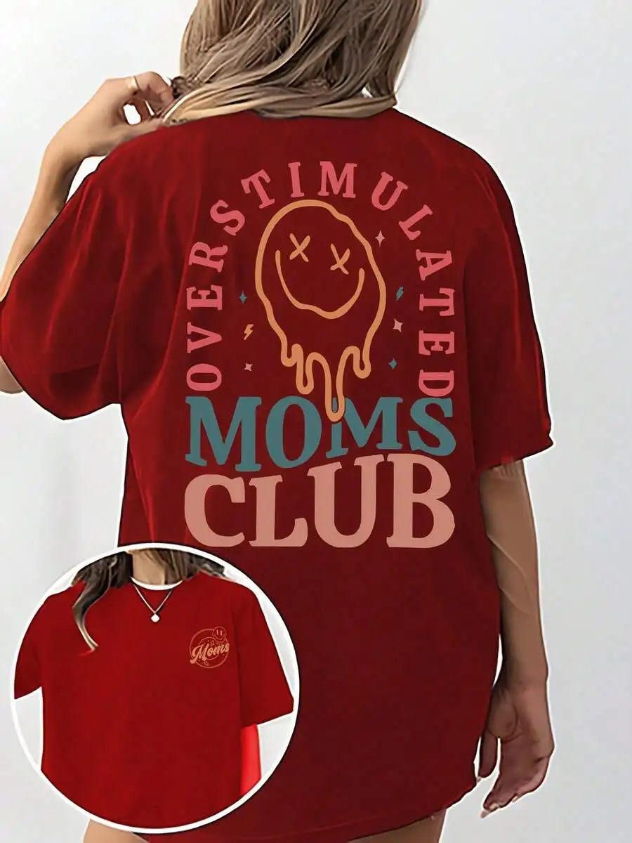 Oversaturated Moms Club Graphic Print Round Neck Short Sleeve T-Shirt 100% Cotton
Oversaturated Moms Club Graphic Print Round Neck Short Sleeve T-Shirt 100% Cotton