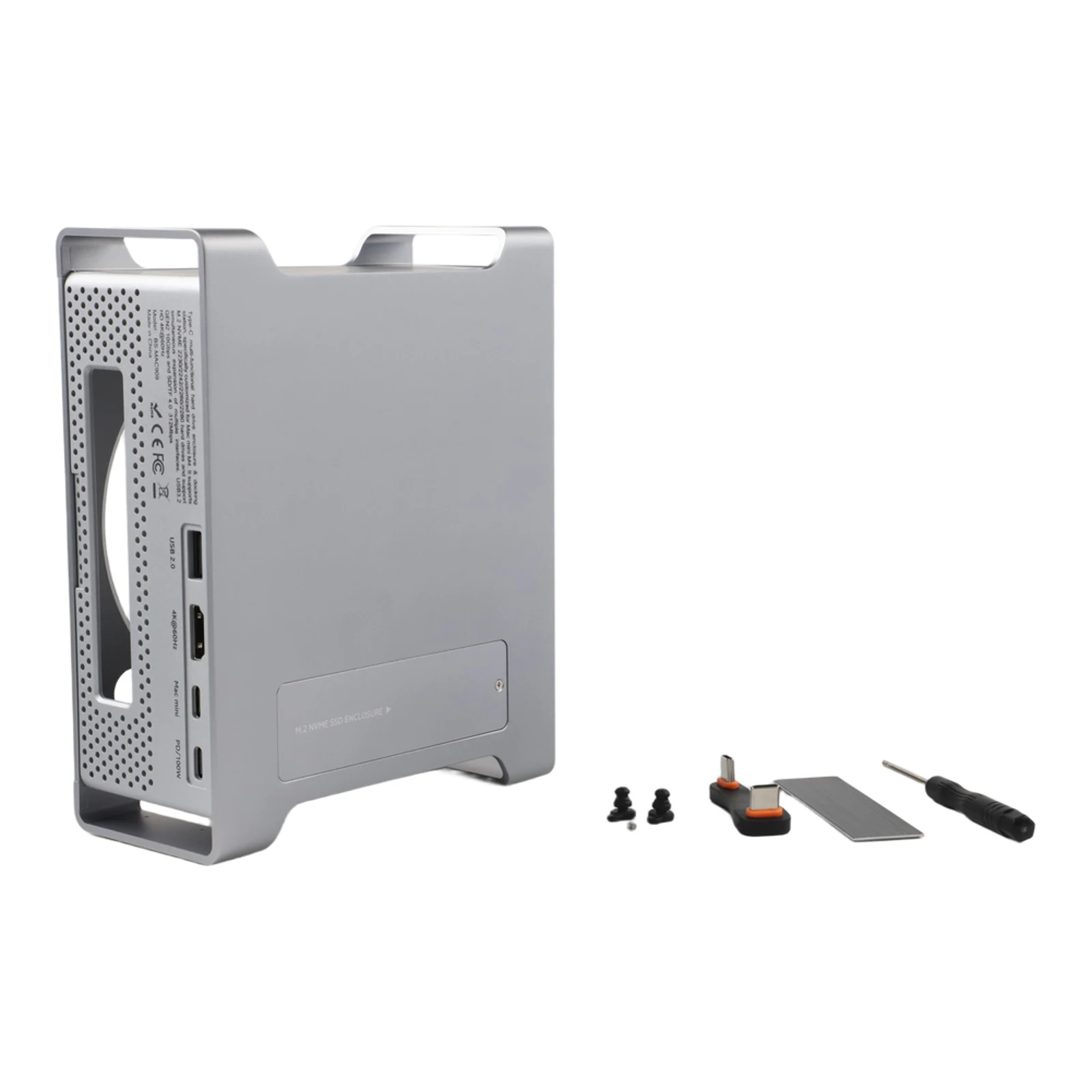For Mac Mini-M4 Compatible Alloy 9-in-1 Docking Station with USB 3.2 NVME SSD Support Connectivity and Compact Design
For Mac Mini-M4 Compatible Alloy 9-in-1 Docking Station with USB 3.2 NVME SSD Support Connectivity and Compact Design