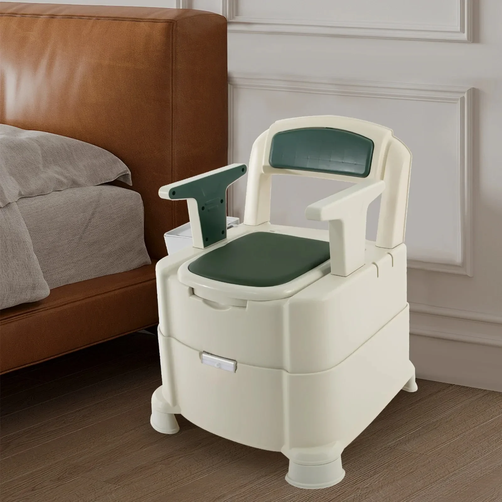 Bedside Commode Toilet, Portable Toilet Seat, Extra-Wide Adult Potty Chair with Armrests, Bucket & Tissue Holder
Bedside Commode Toilet, Portable Toilet Seat, Extra-Wide Adult Potty Chair with Armrests, Bucket & Tissue Holder