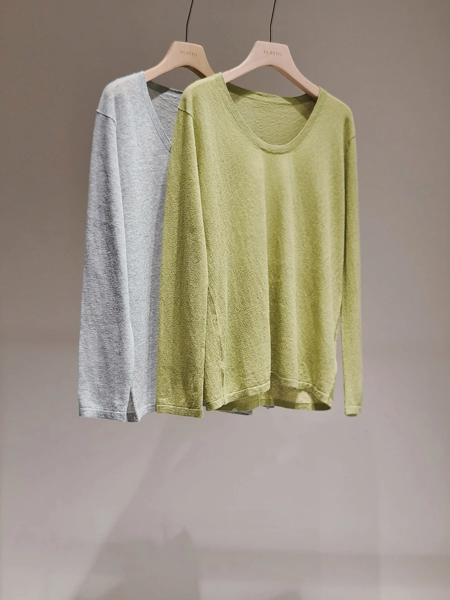 Duetto Light Oxygen Daily Linen Loose round Ne Knitted Top Women's Summer UV Protection Long Sve Knitwear Cotton Polyest...
Duetto Light Oxygen Daily Linen Loose round Ne Knitted Top Women's Summer UV Protection Long Sve Knitwear Cotton Polyest...