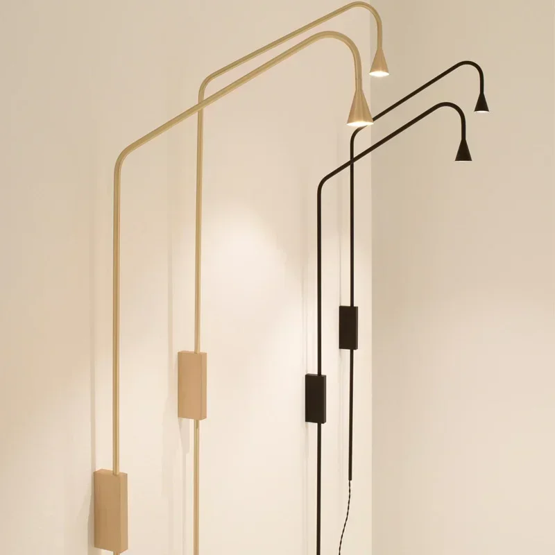 Modern Long Arm Wall Lamp for Aisle Office Bedroom Bedside Decor Black Gold Austere Wall Light Minimalist Metal Reading Light
Modern Long Arm Wall Lamp for Aisle Office Bedroom Bedside Decor Black Gold Austere Wall Light Minimalist Metal Reading Light