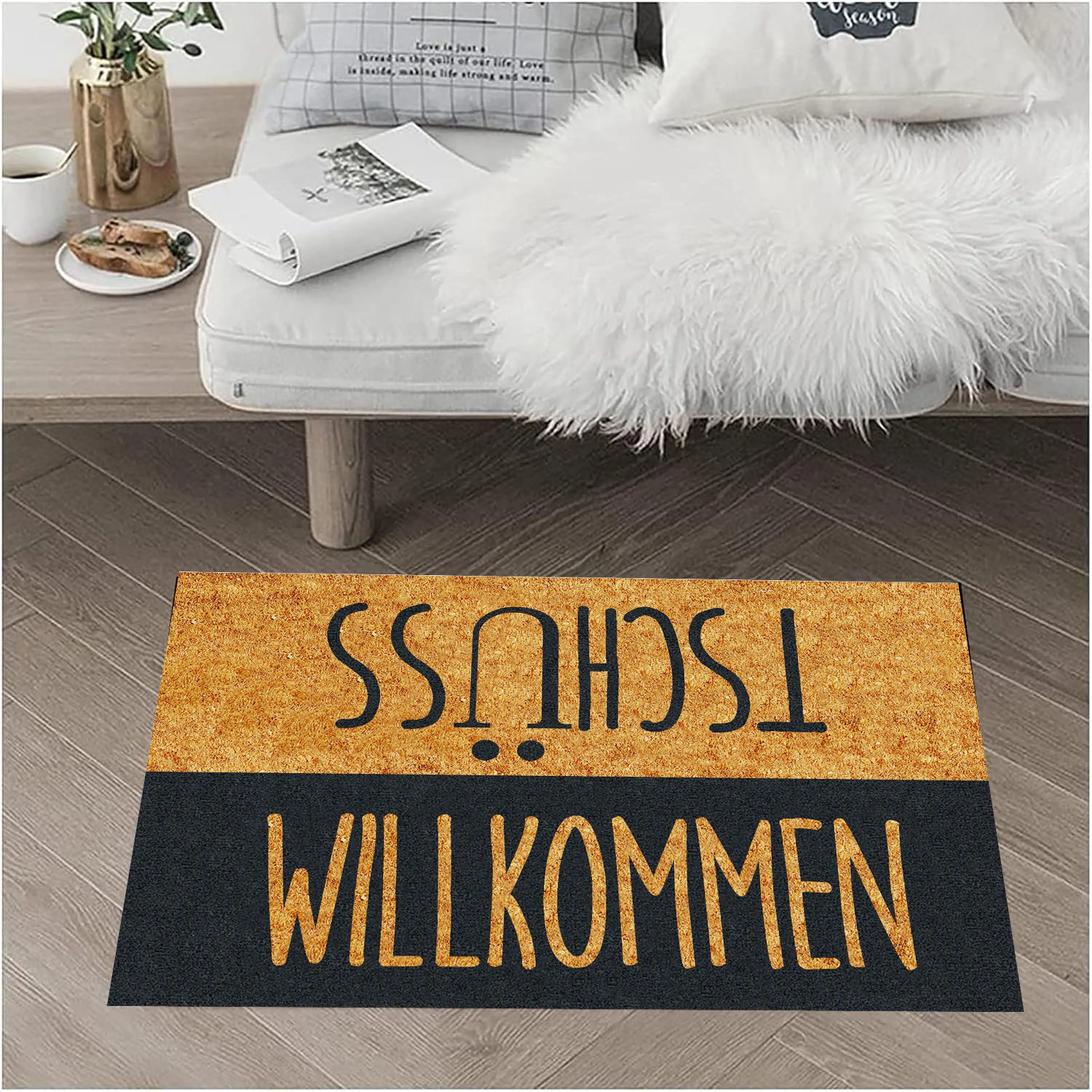 Doormat Welcome Mat Entrance Mat Enterways WILLKOMMEN TSCH¨¹SS Non-Slip Doormat 23.6 x 15.7 Inch Machine Washable Non-Woven
Doormat Welcome Mat Entrance Mat Enterways WILLKOMMEN TSCH¨¹SS Non-Slip Doormat 23.6 x 15.7 Inch Machine Washable Non-Woven