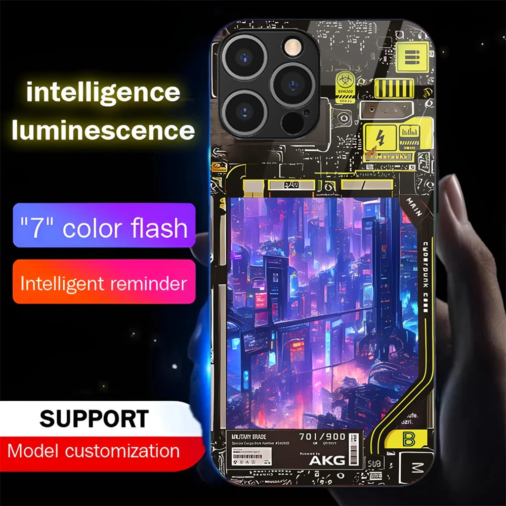 So Cool Cyber World Sound Music Control Led Light Phone Case Glowing Cover For iPhone 16 E 15 14 13 12 11 Pro Max X XS SE
So Cool Cyber World Sound Music Control Led Light Phone Case Glowing Cover For iPhone 16 E 15 14 13 12 11 Pro Max X XS SE