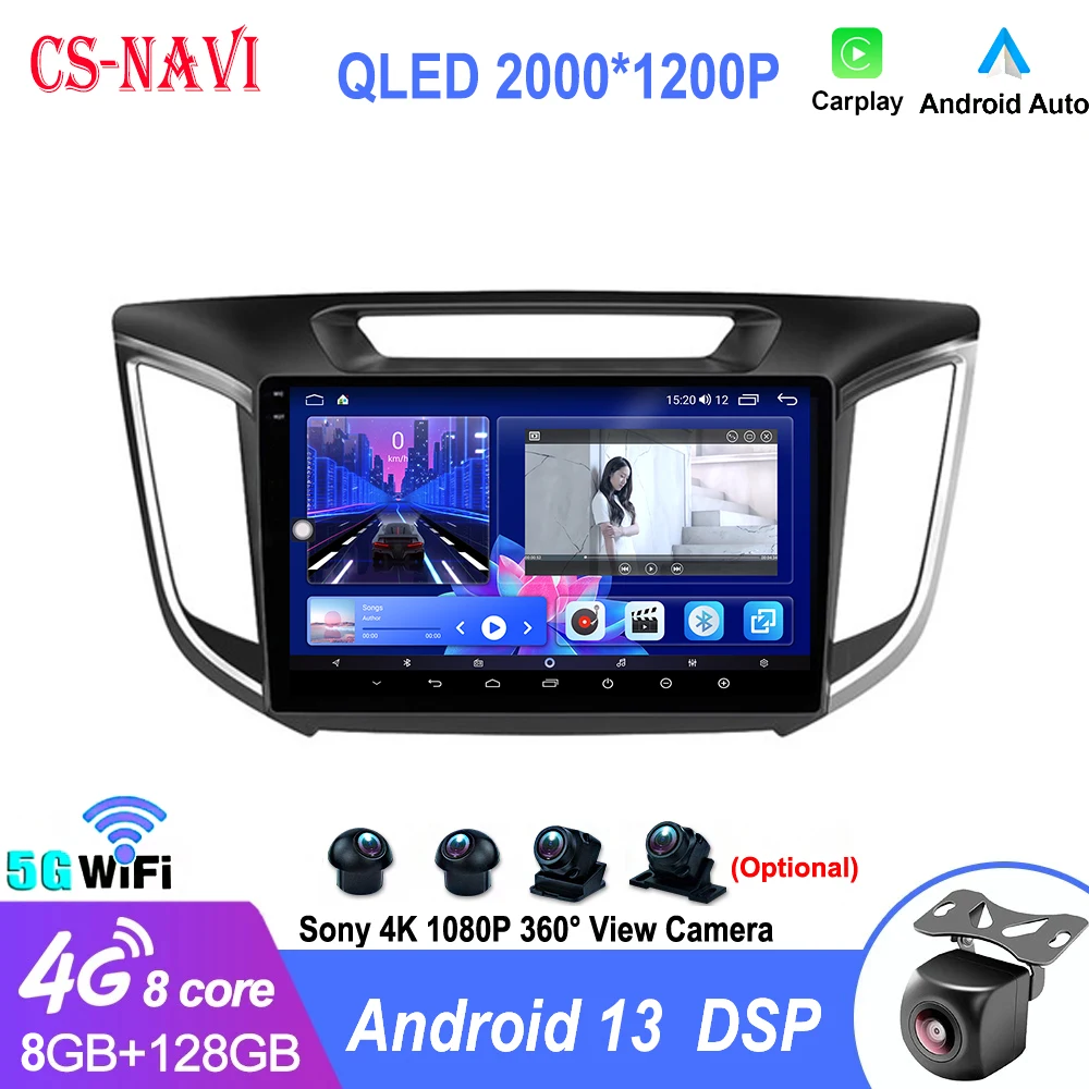 Android 13 For Hyundai Creta IX25 2015 - 2019 Car Radio Multimedia Video Player Navigation Stereo DSP GPS Carplay WIFI 4G 2din
Android 13 For Hyundai Creta IX25 2015 - 2019 Car Radio Multimedia Video Player Navigation Stereo DSP GPS Carplay WIFI 4G 2din