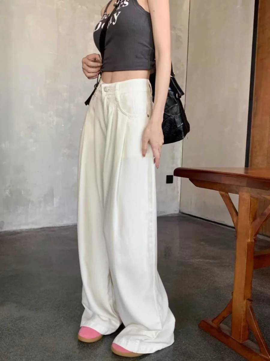 Women's High Waist Wide Leg Jeans Draping Denim Pants Autumn Spring plus Size Pear Shape Body Retro Loose Slimming Floor-Length
Women's High Waist Wide Leg Jeans Draping Denim Pants Autumn Spring plus Size Pear Shape Body Retro Loose Slimming Floor-Length
