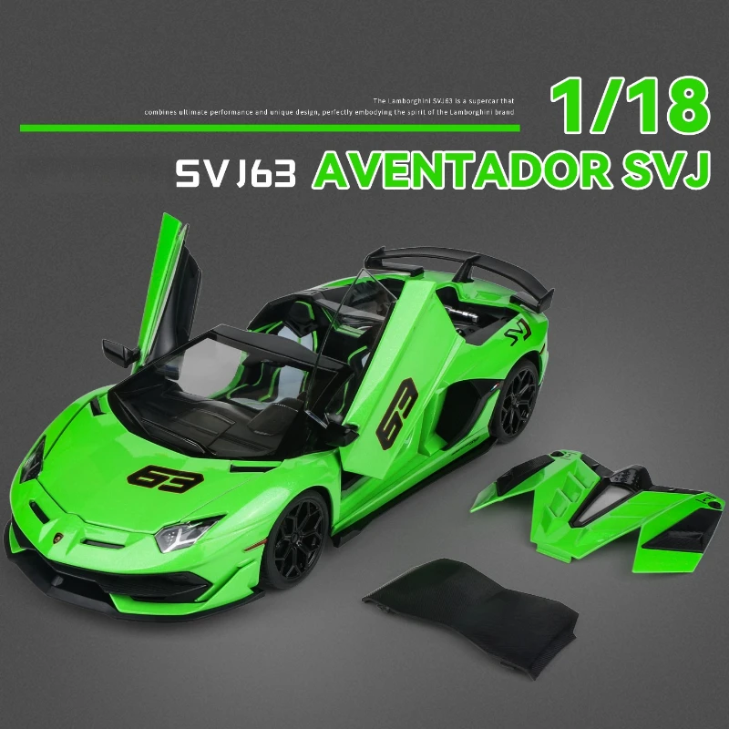 1:18 Aventador SVJ63 Sports Car Model Diecast Metal Toy Vehicles Car Model Sound Light Collection Kids Toy Gift
1:18 Aventador SVJ63 Sports Car Model Diecast Metal Toy Vehicles Car Model Sound Light Collection Kids Toy Gift