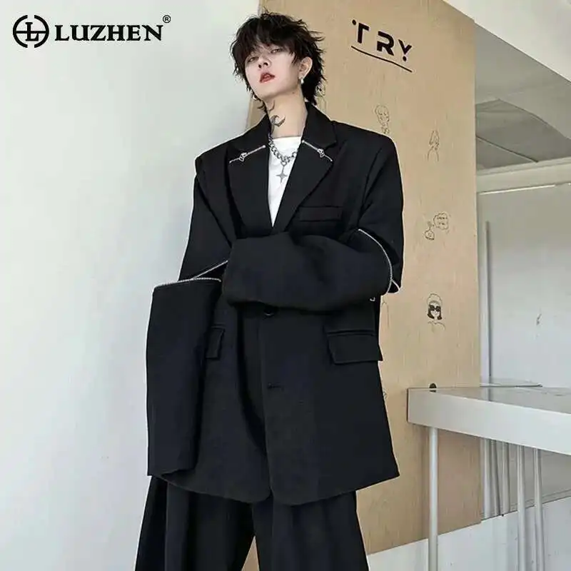 LUZHEN Splicing 2025 Blazers Metal Design Decorate Zipper Korean Men Personality Trendy Elegant Suit Jacket Personalized LZ8987
LUZHEN Splicing 2025 Blazers Metal Design Decorate Zipper Korean Men Personality Trendy Elegant Suit Jacket Personalized LZ8987