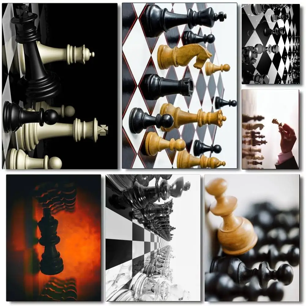 Black White Chess Poster Print Canvas Painting Wall Art Picture Living Room Home Bedrooom Bar Restaurant Decor
Black White Chess Poster Print Canvas Painting Wall Art Picture Living Room Home Bedrooom Bar Restaurant Decor