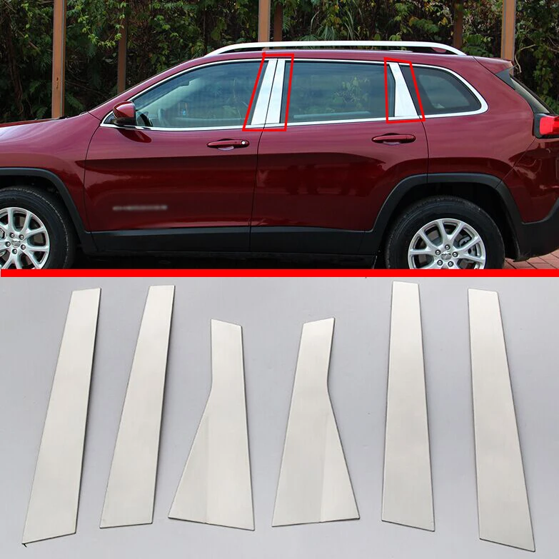 For Jeep Cherokee Limited 2014-2017 Stainless Steel pillar post trim Car Accessories Stickers
For Jeep Cherokee Limited 2014-2017 Stainless Steel pillar post trim Car Accessories Stickers
