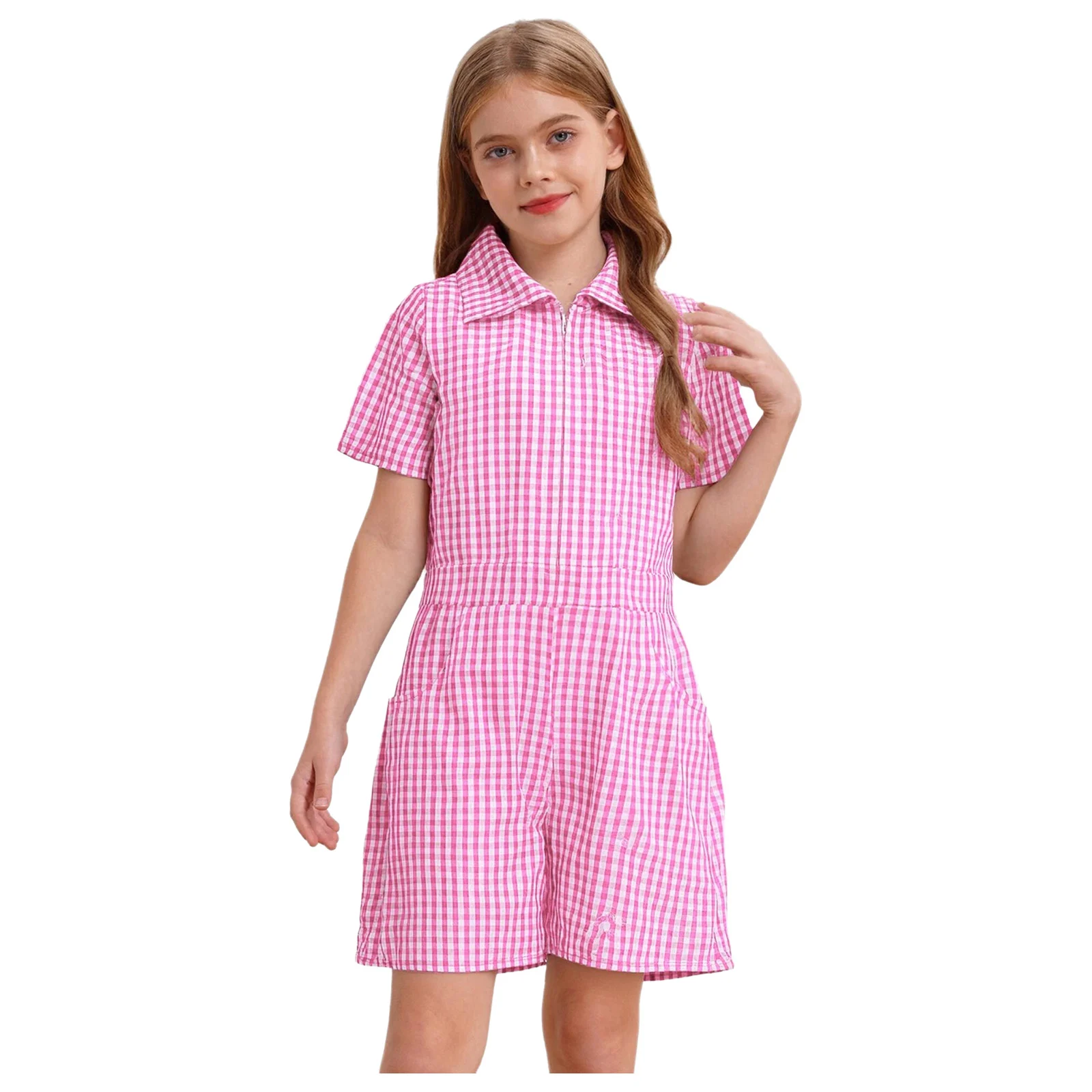 Kids Overalls New Plaid Teens Girls Clothes Baby Rompers Kids Jumpsuit Summer Short Sleeve Front Zipper Playsuit Outfits
Kids Overalls New Plaid Teens Girls Clothes Baby Rompers Kids Jumpsuit Summer Short Sleeve Front Zipper Playsuit Outfits