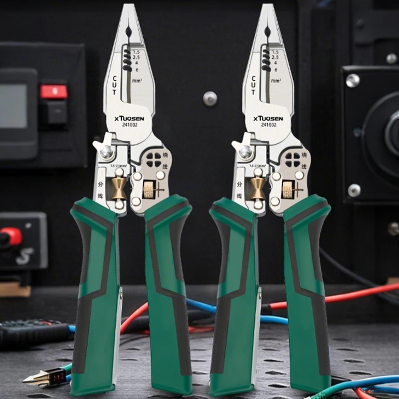 1Pcs 10 In 1 Wire Strippers With Electricity Measurement Function Wire Stripping Pliers For Cutting And Pulling Wires Scissor
1Pcs 10 In 1 Wire Strippers With Electricity Measurement Function Wire Stripping Pliers For Cutting And Pulling Wires Scissor