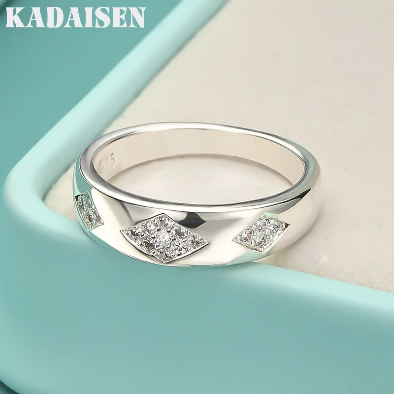 925 Sterling Silver Rhombus Zircon 6-10# Ring For Women Fashion Wedding Engagement Party Charm Jewelry
925 Sterling Silver Rhombus Zircon 6-10# Ring For Women Fashion Wedding Engagement Party Charm Jewelry
