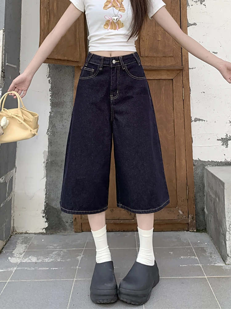 Retro Washed American Style High Waist Wide Leg Jeans Women's Chic Summer New Arrival Slim Straight Cut off Jeans
Retro Washed American Style High Waist Wide Leg Jeans Women's Chic Summer New Arrival Slim Straight Cut off Jeans