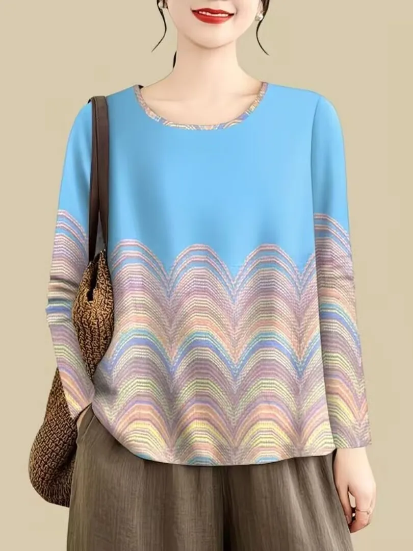 Faionable Mommy Base irt round Ne Women's T-irt Belly Covering Long Sve Printed Comfortable Casual Wear
Faionable Mommy Base irt round Ne Women's T-irt Belly Covering Long Sve Printed Comfortable Casual Wear